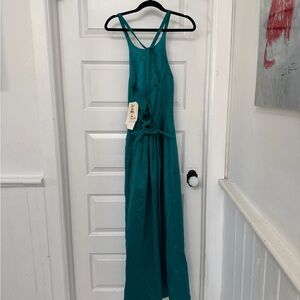 Jessica McClintock Teal Backless Dress